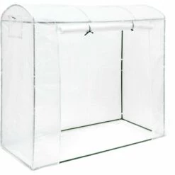 Relaxdays Serre De Jardin XL Serres à Tomates Avec Toit Rond Grande Serre Avec Porte H X L X P 170 X 200 X 82 Cm, Vert