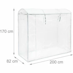 Relaxdays Serre De Jardin XL Serres à Tomates Avec Toit Rond Grande Serre Avec Porte H X L X P 170 X 200 X 82 Cm, Vert -France Serre de jardin Soldes 2022 10366727 5