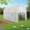IDMARKET Serre Tunnel De Jardin 6M² Blanche Gamme Maraîchère ROMA 2x3M - Blanc -France Serre de jardin Soldes 2022 11311707 1