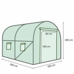 IDMARKET Serre Tunnel De Jardin 6M² Blanche Gamme Maraîchère ROMA 2x3M - Blanc -France Serre de jardin Soldes 2022 11311707 4