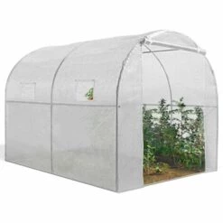 IDMARKET Serre Tunnel De Jardin 4 Saisons 6M² Blanche Gamme Maraîchère ROMA 2x3M - Blanc -France Serre de jardin Soldes 2022 11311710 5
