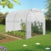 IDMARKET Bâche De Rechange 130G/M² Pour Serre Tunnel 6M² Blanche 4 Saisons ROMA - Blanc -France Serre de jardin Soldes 2022 11311712 1