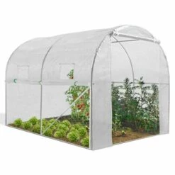 IDMARKET Bâche De Rechange 130G/M² Pour Serre Tunnel 6M² Blanche 4 Saisons ROMA - Blanc 9 IDMARKET Bâche De Rechange 130G/M² Pour Serre Tunnel 6M² Blanche 4 Saisons ROMA - Blanc -France Serre de jardin Soldes 2022 11311712 3