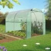 IDMARKET Bâche De Rechange 130G/M² Pour Serre Tunnel 6M² Verte 4 Saisons ROMA - Vert -France Serre de jardin Soldes 2022 11311713 1