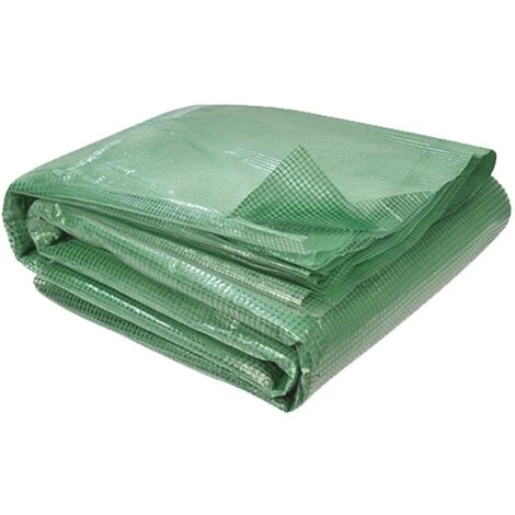 IDMARKET Bâche De Rechange 130G/M² Pour Serre Tunnel 6M² Verte 4 Saisons ROMA - Vert 4 IDMARKET Bâche De Rechange 130G/M² Pour Serre Tunnel 6M² Verte 4 Saisons ROMA - Vert – Image 2