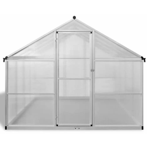 VidaXL Serre Aluminium 481x250x195 Cm 23,44 M³ - Transparent 3 VidaXL Serre Aluminium 481x250x195 Cm 23,44 M³ - Transparent – Image 2