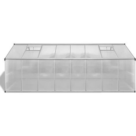 VidaXL Serre Aluminium 481x250x195 Cm 23,44 M³ - Transparent 4 VidaXL Serre Aluminium 481x250x195 Cm 23,44 M³ - Transparent – Image 3