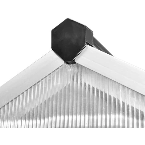 VidaXL Serre Aluminium 481x250x195 Cm 23,44 M³ - Transparent 6 VidaXL Serre Aluminium 481x250x195 Cm 23,44 M³ - Transparent – Image 5