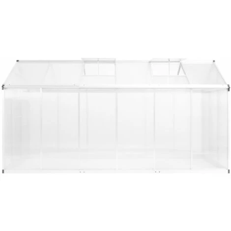 VidaXL Serre Aluminium 362x190x195 Cm 13,41 M³ - Transparent 4 VidaXL Serre Aluminium 362x190x195 Cm 13,41 M³ - Transparent – Image 2