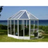 DANCOVER Kiosque De Jardin En Polycarbonate 6,96m², 2,41x3,3x2,58m, Blanc - Blanc
