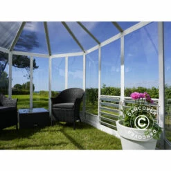 DANCOVER Kiosque De Jardin En Polycarbonate 6,96m², 2,41x3,3x2,58m, Blanc - Blanc -France Serre de jardin Soldes 2022 12727976 4
