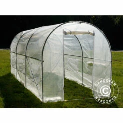 DANCOVER Serre Tunnel 2x4,5x2m, 9m², Transparent - Transparent -France Serre de jardin Soldes 2022 12728238 5
