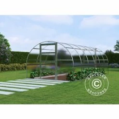 DANCOVER Serre Polycarbonate TITAN Arch 280, 18m², 3x6m, Argent - Argenté