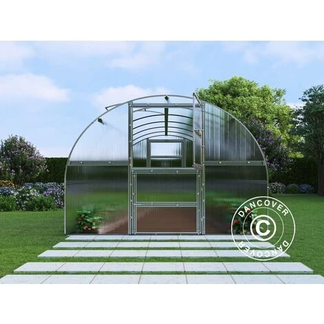 DANCOVER Serre Polycarbonate TITAN Arch 280, 18m², 3x6m, Argent - Argenté 4 DANCOVER Serre Polycarbonate TITAN Arch 280, 18m², 3x6m, Argent - Argenté – Image 2