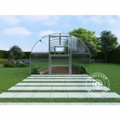 DANCOVER Serre Polycarbonate TITAN Arch 280, 18m², 3x6m, Argent - Argenté 10 DANCOVER Serre Polycarbonate TITAN Arch 280, 18m², 3x6m, Argent - Argenté -France Serre de jardin Soldes 2022 12728367 4