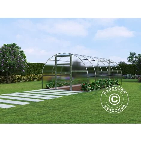 DANCOVER Serre Polycarbonate TITAN Arch 280, 18m², 3x6m, Argent - Argenté 7 DANCOVER Serre Polycarbonate TITAN Arch 280, 18m², 3x6m, Argent - Argenté – Image 5