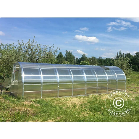 DANCOVER Serre Polycarbonate TITAN Arch 280, 24m², 3x8m, Argent - Argenté 7 DANCOVER Serre Polycarbonate TITAN Arch 280, 24m², 3x8m, Argent - Argenté – Image 5