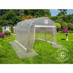DANCOVER Serre Tunnel, 2,4x3,6x2,4m, PE, 8,6m², Transparent - Transparent -France Serre de jardin Soldes 2022 12728410 2