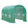 Outsunny Serre De Jardin Tunnel 7m² 3,5L X 2l X 2H M Châssis Tubulaire Acier Galvanisé Renforcé 6 Fenêtres 1 Portes Vert - Vert