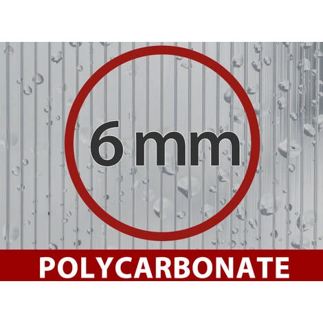 DANCOVER Extension Pour La Serre En Polycarbonate, TITAN Classic 480, 4,7m², 2,35x2m, Argent - Argenté 5 DANCOVER Extension Pour La Serre En Polycarbonate, TITAN Classic 480, 4,7m², 2,35x2m, Argent - Argenté – Image 3