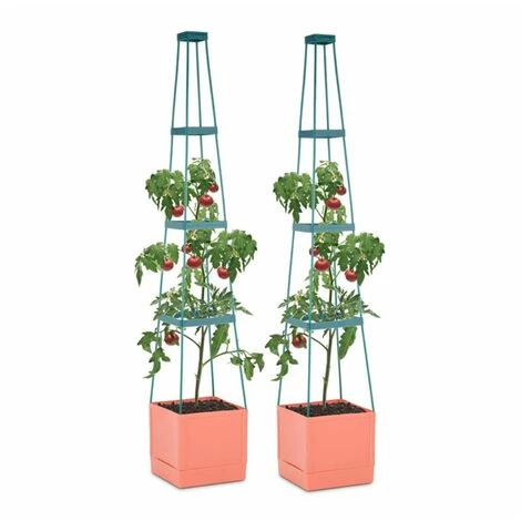 Waldbeck Tomato Tower Lot 2 Pots Plantes Tomates 25x150x25cm Tuteur Polypropylèn 3 Waldbeck Tomato Tower Lot 2 Pots Plantes Tomates 25x150x25cm Tuteur Polypropylèn