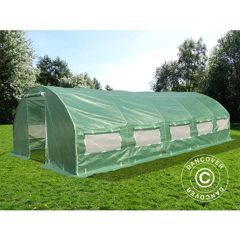 DANCOVER Serre Tunnel 4x6,6x2m, 26,4m², Vert - Vert 6 DANCOVER Serre Tunnel 4x6,6x2m, 26,4m², Vert - Vert – Image 4