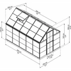 Palram - Canopia | Serre De Jardin Harmony 5.7m² Verte -France Serre de jardin Soldes 2022 13736036 5