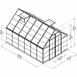 Palram - Canopia | Serre De Jardin Octave 9m² Argent -France Serre de jardin Soldes 2022 13736066 5