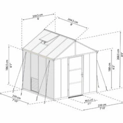 Palram - Canopia | Serre De Jardin Glory 6.2m² Grise -France Serre de jardin Soldes 2022 13736073 5