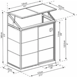 Palram - Canopia | Serre De Jardin Adossée Lean To 0.8m² -France Serre de jardin Soldes 2022 13736080 5