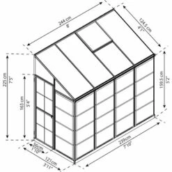 Palram - Canopia | Serre De Jardin Adossée Lean To 3m² -France Serre de jardin Soldes 2022 13736081 5