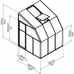 Palram - Canopia | Véranda Sun Room 2X2 Blanche -France Serre de jardin Soldes 2022 13736189 4