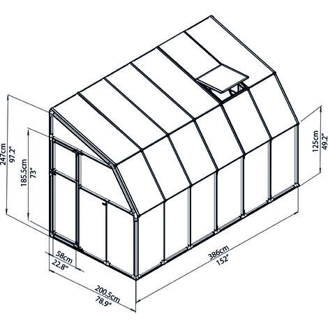 Palram - Canopia | Véranda Sun Room 2X4 Blanche 6 Palram - Canopia | Véranda Sun Room 2X4 Blanche – Image 4