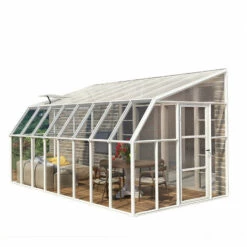 Palram - Canopia | Véranda Sun Room 2.6X5 Blanche -France Serre de jardin Soldes 2022 13736198 2