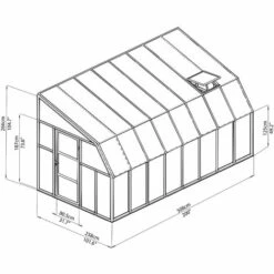 Palram - Canopia | Véranda Sun Room 2.6X5 Blanche -France Serre de jardin Soldes 2022 13736198 4