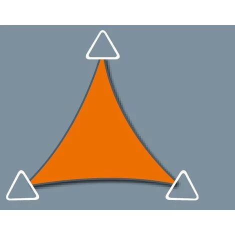 DIRECT FILET Voile D'ombrage Imperméable De 5.9x5.9x5.9m Format Triangle à Tendre | Terracotta 3 DIRECT FILET Voile D'ombrage Imperméable De 5.9x5.9x5.9m Format Triangle à Tendre | Terracotta