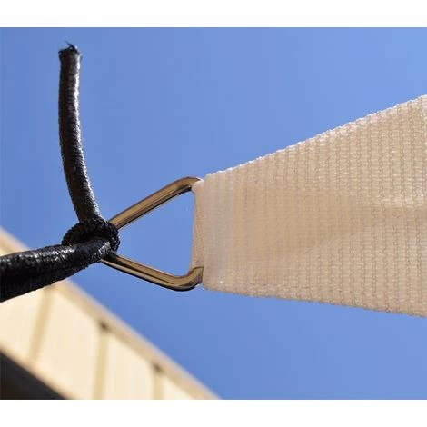 DIRECT FILET Voile D'ombrage Imperméable De 5.9x5.9x5.9m Format Triangle à Tendre | Terracotta 4 DIRECT FILET Voile D'ombrage Imperméable De 5.9x5.9x5.9m Format Triangle à Tendre | Terracotta – Image 2