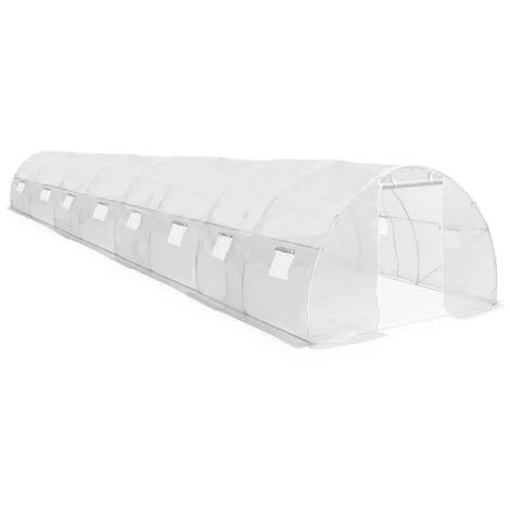 VidaXL Serre 36 M² 1200x300x200 Cm - Blanc 4 VidaXL Serre 36 M² 1200x300x200 Cm - Blanc – Image 2