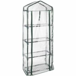 HI Serre Avec 4 étagères 59 X 31 X 160 Cm - Transparent