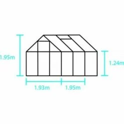 HALLS Serre Polycarbonate Popular 66 - 3.80 M², Couleur Silver, Base Sans Base - Silver -France Serre de jardin Soldes 2022 16255983 3