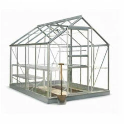 HALLS Serre En Verre Horticole Popular 86 - 5 M², Couleur Silver, Base Sans Base - Silver -France Serre de jardin Soldes 2022 16255989 5