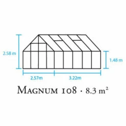 HALLS Serre Polycarbonate Magnum 108 - 8.30 M², Couleur Silver, Base Sans Base - Silver 7 HALLS Serre Polycarbonate Magnum 108 - 8.30 M², Couleur Silver, Base Sans Base - Silver -France Serre de jardin Soldes 2022 16466357 3