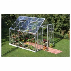 HALLS Serre En Verre Trempé Magnum 108 - 8.30 M², Couleur Silver, Base Base Black - Silver 10 HALLS Serre En Verre Trempé Magnum 108 - 8.30 M², Couleur Silver, Base Base Black - Silver -France Serre de jardin Soldes 2022 16498197 4