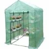 HABITAT ET JARDIN SERRE TOMATE PETUNIA- 2.04M² - 1.43 X 1.43 X 1.95 - Vert. -France Serre de jardin Soldes 2022 164993 1