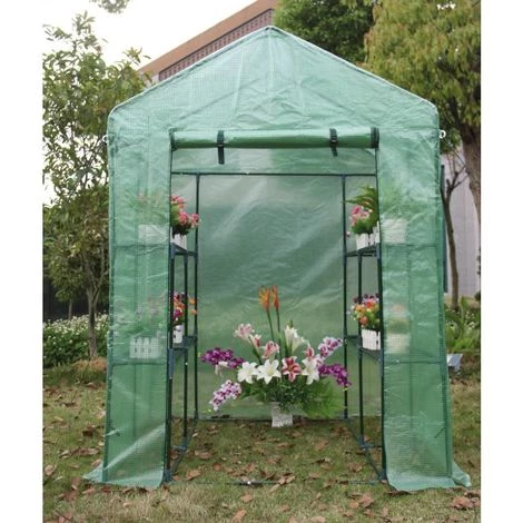 HABITAT ET JARDIN SERRE TOMATE PETUNIA- 2.04M² - 1.43 X 1.43 X 1.95 - Vert. 4 HABITAT ET JARDIN SERRE TOMATE PETUNIA- 2.04M² - 1.43 X 1.43 X 1.95 - Vert. – Image 2