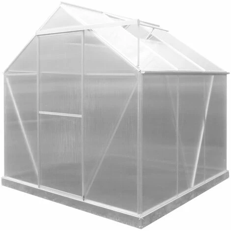 GARDIUN Serre De Jardin En Polycarbonate/Aluminium Lunada - 3,63 M² 188x193x190 Cm Avec Base 3 Modules 3 GARDIUN Serre De Jardin En Polycarbonate/Aluminium Lunada - 3,63 M² 188x193x190 Cm Avec Base 3 Modules
