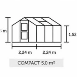 JULIANA Serre Polycarbonate Compact 5 M², Couleur Silver, Base Sans Base - Silver 11 JULIANA Serre Polycarbonate Compact 5 M², Couleur Silver, Base Sans Base - Silver -France Serre de jardin Soldes 2022 17858213 5