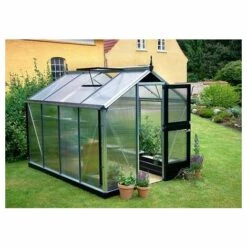 JULIANA Serre Polycarbonate Compact 8,20 M², Couleur Silver, Base Sans Base - Silver -France Serre de jardin Soldes 2022 17858222 3