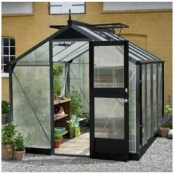 JULIANA Serre Polycarbonate Compact 8,20 M², Couleur Silver, Base Sans Base - Silver -France Serre de jardin Soldes 2022 17858222 4