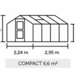 JULIANA Serre En Verre Trempé Compact 6,6m² , Couleur Silver, Base Sans Base - Silver -France Serre de jardin Soldes 2022 17858229 5